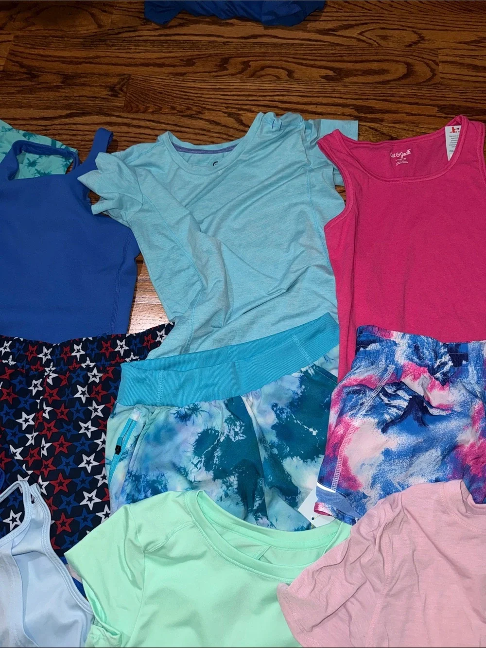 Girls bundle of 10 tops and shorts size 10-12 various brands some NWT